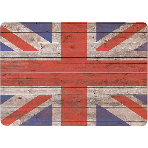 United Kingdom Flag Dark Wood Surface Laptop Studio Skin