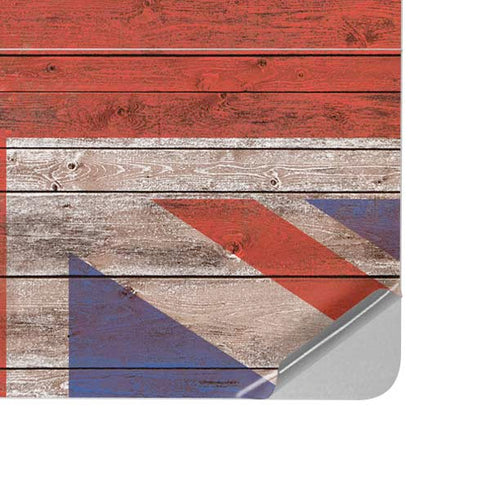 United Kingdom Flag Dark Wood Surface Laptop Studio Skin