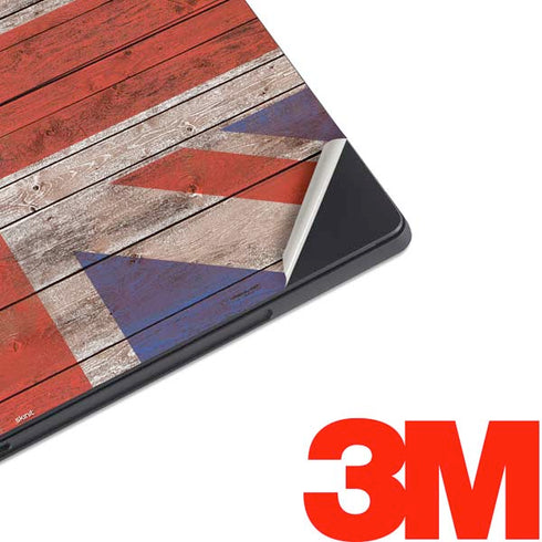 United Kingdom Flag Dark Wood Surface Pro 7 Skin