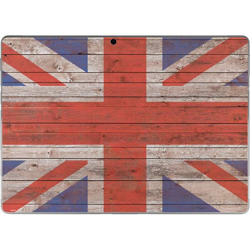 United Kingdom Flag Dark Wood Surface Pro 9 Skin