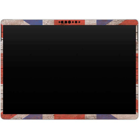 United Kingdom Flag Dark Wood Surface Pro 9 Skin