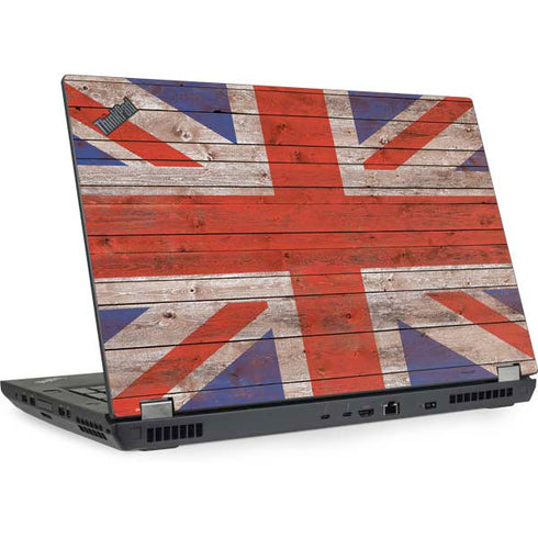 United Kingdom Flag Dark Wood Lenovo ThinkPad Skin