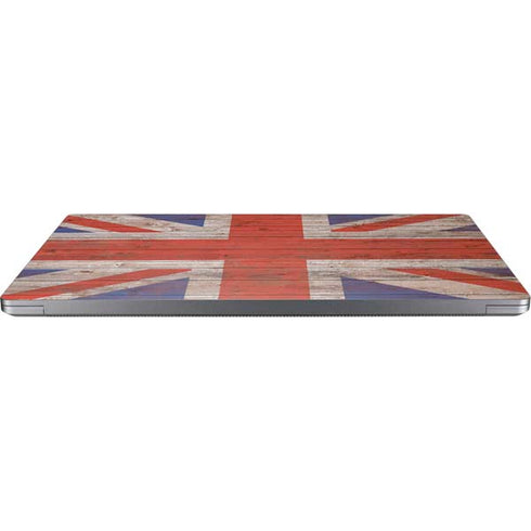 United Kingdom Flag Dark Wood Universal Laptop 13in (10.6 x 7.6in) Skin