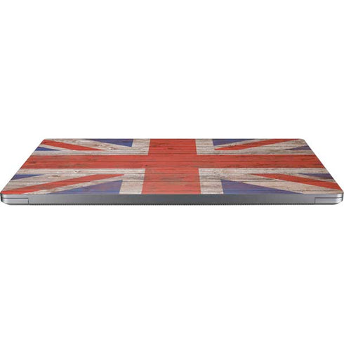 United Kingdom Flag Dark Wood Universal Laptop 14in (11.4 x 8.2in) Skin