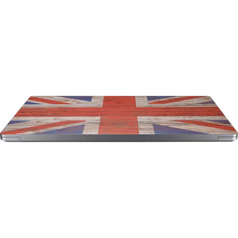United Kingdom Flag Dark Wood Universal Laptop 15in (12.2 x 8.8in) Skin