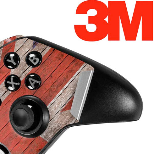 United Kingdom Flag Dark Wood Xbox One Elite Controller Skin