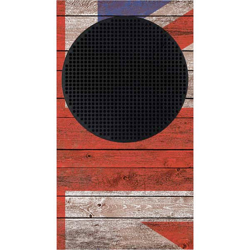 United Kingdom Flag Dark Wood Xbox Series S Bundle Skin