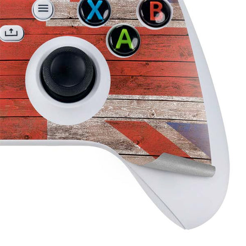 United Kingdom Flag Dark Wood Xbox Series S Bundle Skin