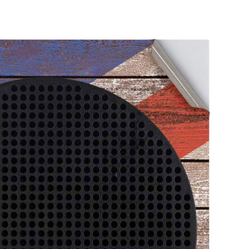 United Kingdom Flag Dark Wood Xbox Series S Console Skin