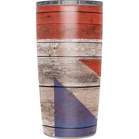 United Kingdom Flag Dark Wood Yeti 20oz Tumbler Skin