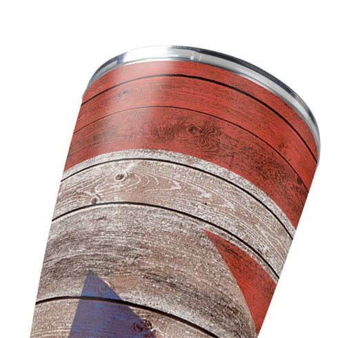 United Kingdom Flag Dark Wood Yeti 20oz Tumbler Skin