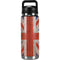 United Kingdom Flag Dark Wood YETI Rambler 26oz Bottle Skin