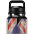 United Kingdom Flag Dark Wood YETI Rambler 36oz Bottle Skin