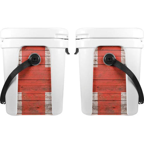 United Kingdom Flag Dark Wood YETI Roadie 24 Hard Cooler Skin