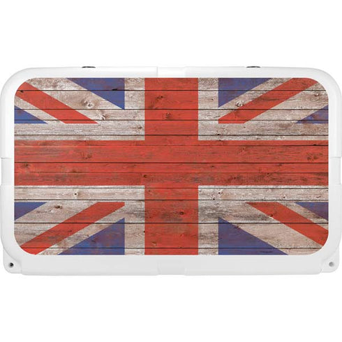 United Kingdom Flag Dark Wood YETI Tundra 45 Hard Cooler Skin