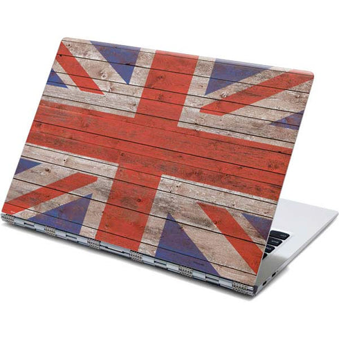 United Kingdom Flag Dark Wood Yoga 910 2-in-1 14in Touch-Screen Skin