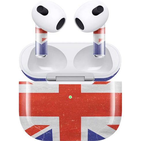 United Kingdom Flag Distressed Apple AirPods (3rd Gen 2021) Skin