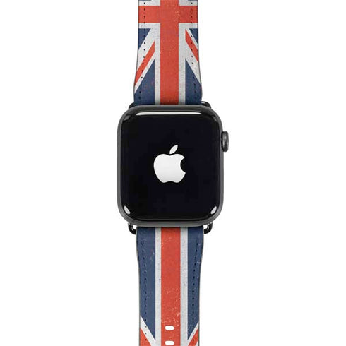 United Kingdom Flag Distressed Apple Watch Band 38-40mm