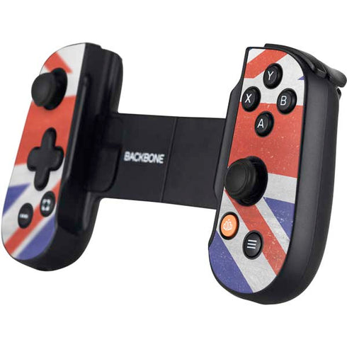 United Kingdom Flag Distressed Backbone One for iPhone Game Controller Skin