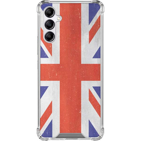 United Kingdom Flag Distressed Galaxy A15 5G Clear Case