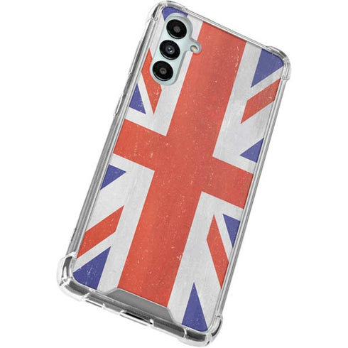 United Kingdom Flag Distressed Galaxy A15 5G Clear Case