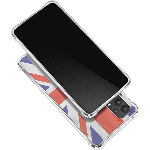 United Kingdom Flag Distressed Galaxy A32 5G Clear Case