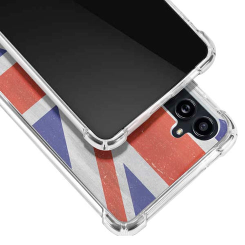 United Kingdom Flag Distressed Galaxy A54 5G Clear Case
