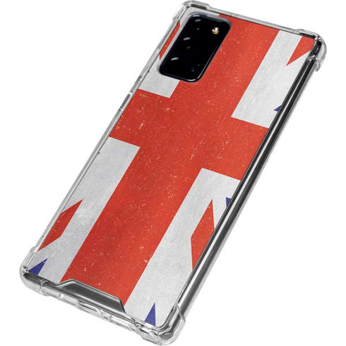 United Kingdom Flag Distressed Galaxy Note20 5G Clear Case