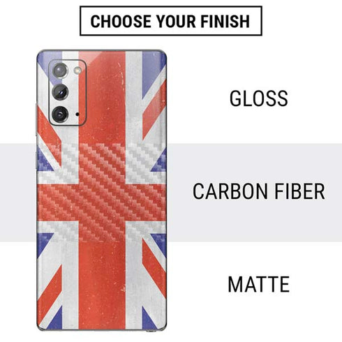 United Kingdom Flag Distressed Galaxy Note20 5G Skin