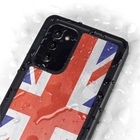United Kingdom Flag Distressed Galaxy Note20 5G Waterproof Case