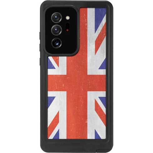 United Kingdom Flag Distressed Galaxy Note20 Ultra 5G Waterproof Case