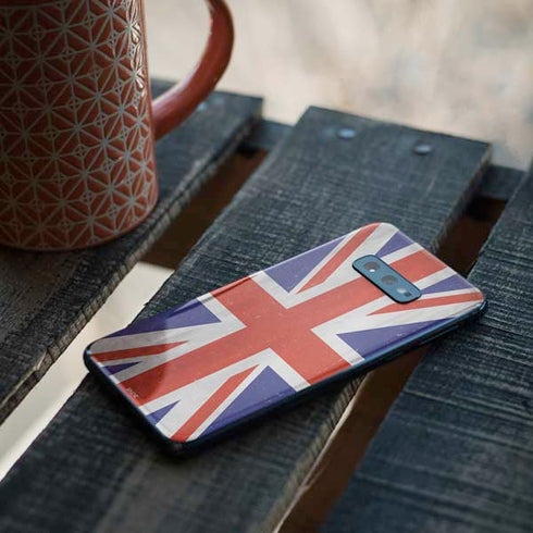 United Kingdom Flag Distressed Galaxy S10e Skin