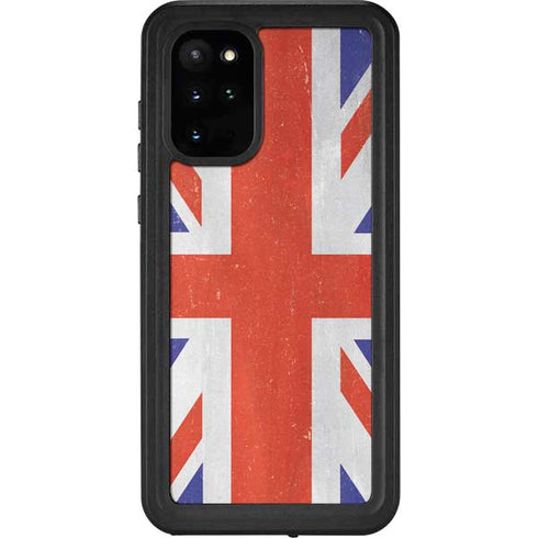United Kingdom Flag Distressed Galaxy S20 Plus Waterproof Case