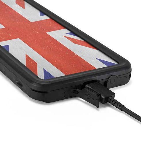 United Kingdom Flag Distressed Galaxy S20 Plus Waterproof Case