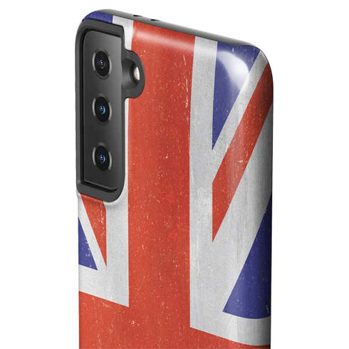 United Kingdom Flag Distressed Galaxy S21 FE Pro Case