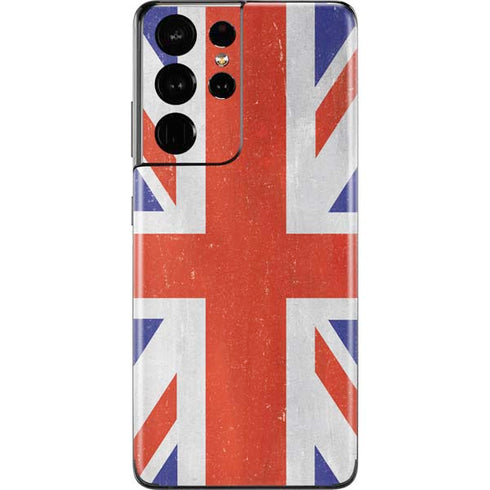 United Kingdom Flag Distressed Galaxy S21 Ultra 5G Skin