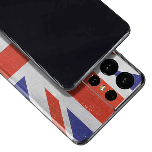 United Kingdom Flag Distressed Galaxy S21 Ultra 5G Skin