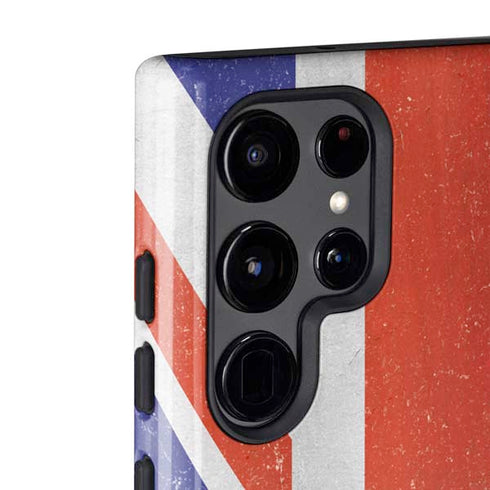 United Kingdom Flag Distressed Galaxy S22 Ultra Pro Case