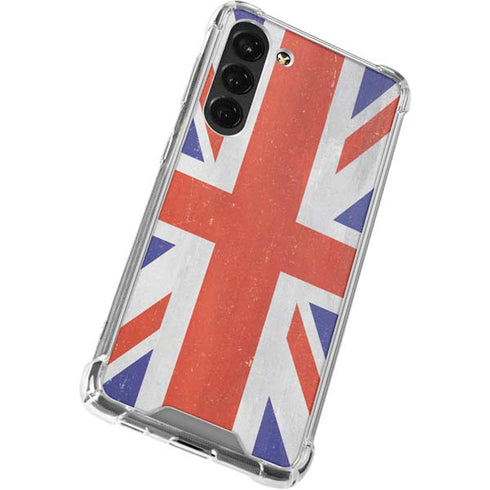 United Kingdom Flag Distressed Galaxy S23 Plus Clear Case