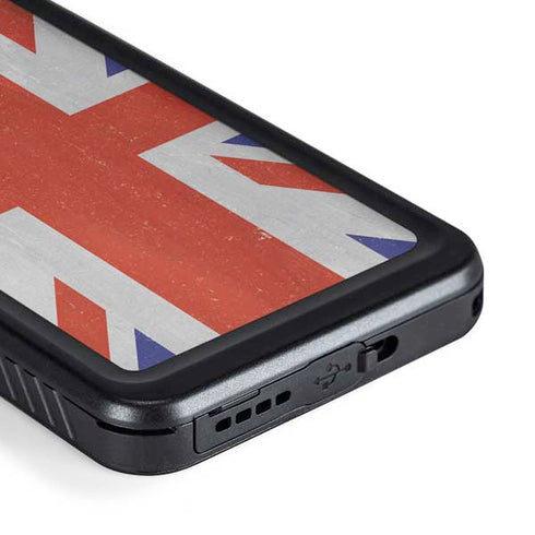 United Kingdom Flag Distressed Galaxy S23 Plus Waterproof Case
