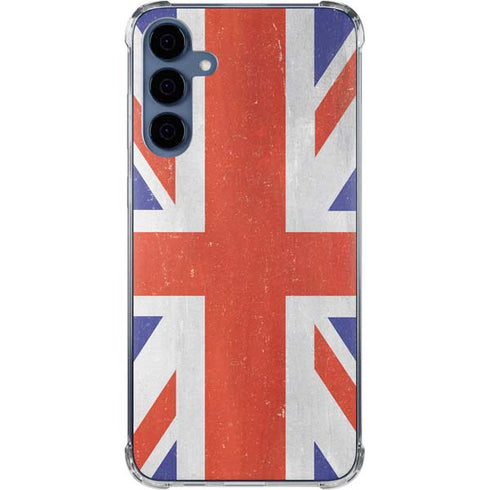 United Kingdom Flag Distressed Galaxy S24 Clear Case