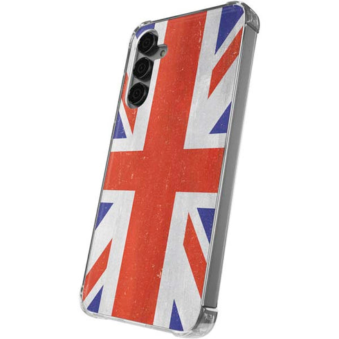United Kingdom Flag Distressed Galaxy S24 Plus Clear Case