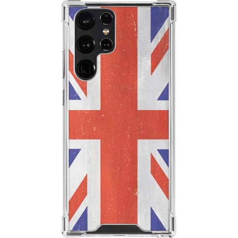United Kingdom Flag Distressed Galaxy S24 Ultra Clear Case