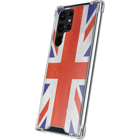 United Kingdom Flag Distressed Galaxy S24 Ultra Clear Case