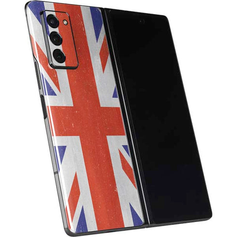 United Kingdom Flag Distressed Galaxy Z Fold2 5G Skin