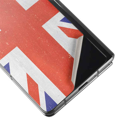 United Kingdom Flag Distressed Galaxy Z Fold2 5G Skin