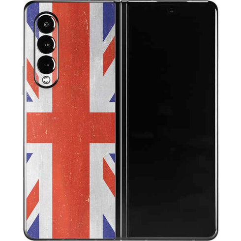 United Kingdom Flag Distressed Galaxy Z Fold3 5G Skin