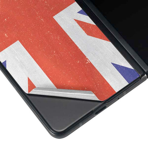United Kingdom Flag Distressed Galaxy Z Fold3 5G Skin