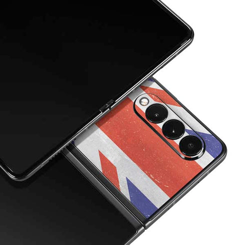 United Kingdom Flag Distressed Galaxy Z Fold3 5G Skin