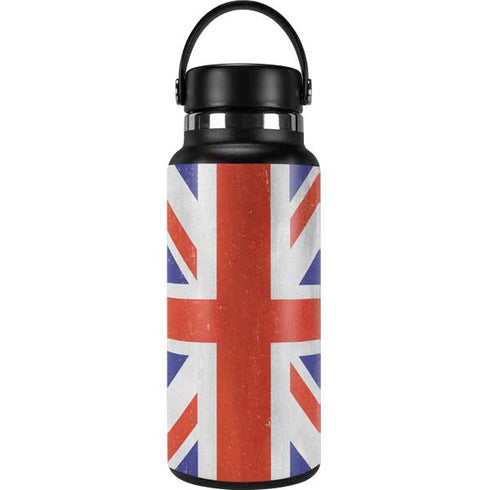United Kingdom Flag Distressed Hydro Flask 32oz Wide Mouth Skin